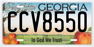 GA license plate CCV8550