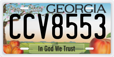 GA license plate CCV8553