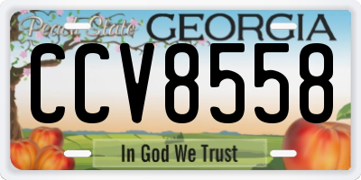 GA license plate CCV8558
