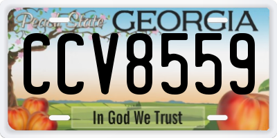 GA license plate CCV8559