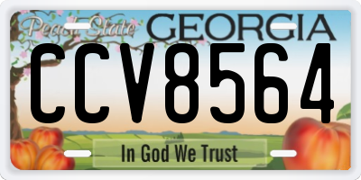 GA license plate CCV8564