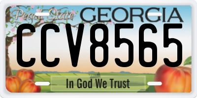 GA license plate CCV8565