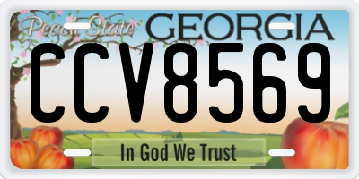 GA license plate CCV8569