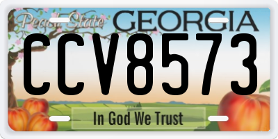 GA license plate CCV8573