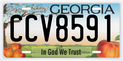 GA license plate CCV8591