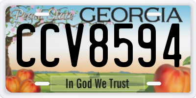 GA license plate CCV8594
