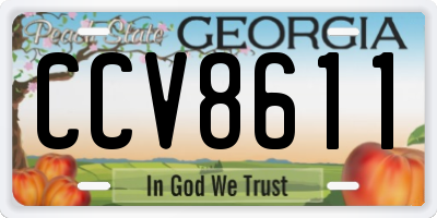 GA license plate CCV8611