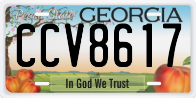 GA license plate CCV8617