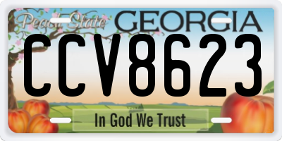 GA license plate CCV8623