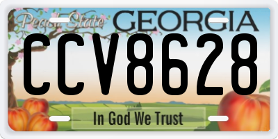 GA license plate CCV8628