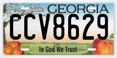 GA license plate CCV8629