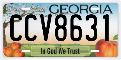 GA license plate CCV8631