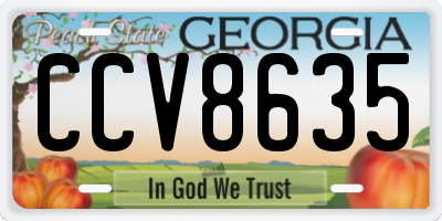 GA license plate CCV8635