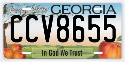 GA license plate CCV8655