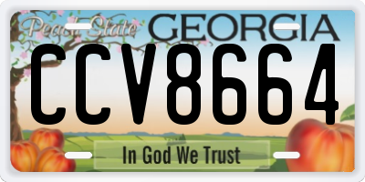 GA license plate CCV8664
