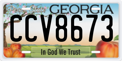 GA license plate CCV8673