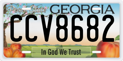 GA license plate CCV8682