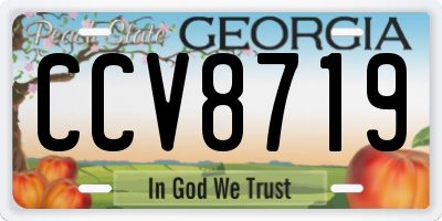 GA license plate CCV8719