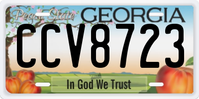 GA license plate CCV8723