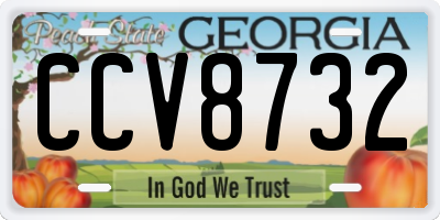 GA license plate CCV8732