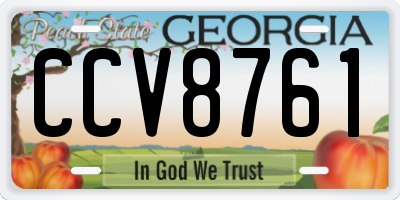 GA license plate CCV8761