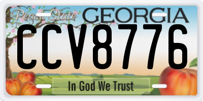 GA license plate CCV8776