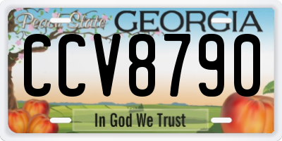 GA license plate CCV8790