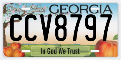 GA license plate CCV8797