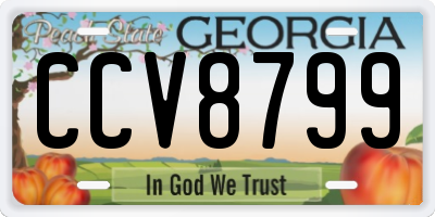 GA license plate CCV8799