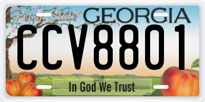 GA license plate CCV8801