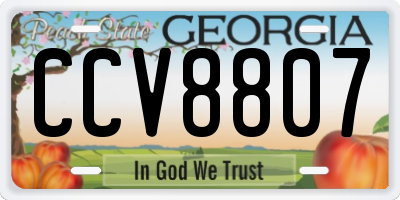 GA license plate CCV8807