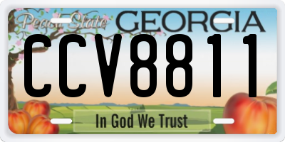 GA license plate CCV8811