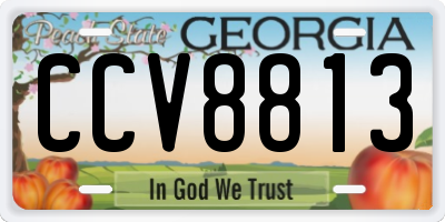 GA license plate CCV8813