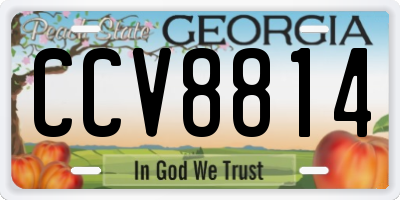 GA license plate CCV8814
