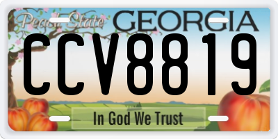 GA license plate CCV8819