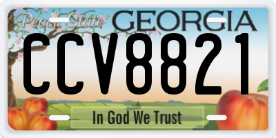 GA license plate CCV8821
