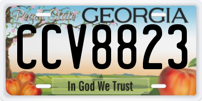 GA license plate CCV8823