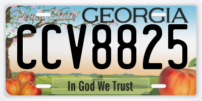 GA license plate CCV8825