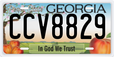 GA license plate CCV8829