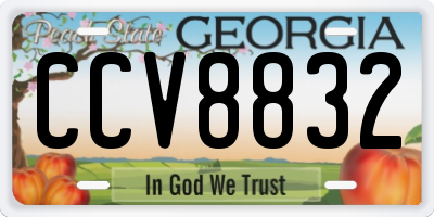 GA license plate CCV8832