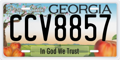 GA license plate CCV8857
