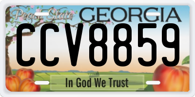 GA license plate CCV8859