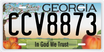 GA license plate CCV8873