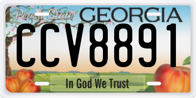 GA license plate CCV8891
