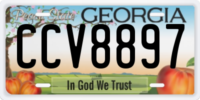 GA license plate CCV8897