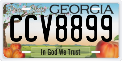 GA license plate CCV8899