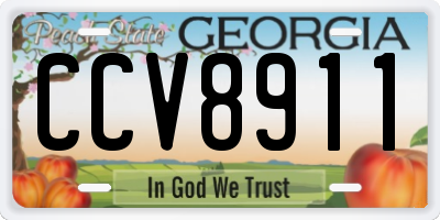 GA license plate CCV8911