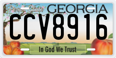 GA license plate CCV8916