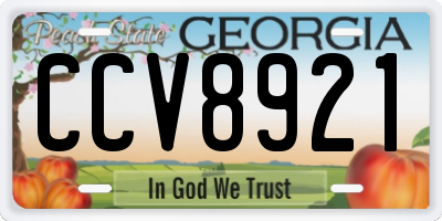 GA license plate CCV8921