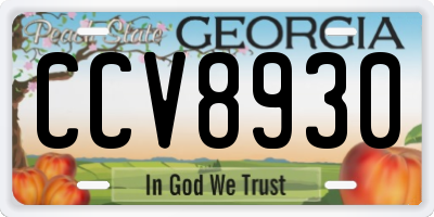 GA license plate CCV8930